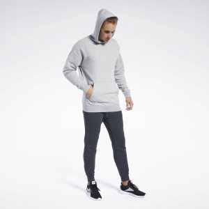 Bluza Z Kapturem Męskie Reebok Training Essentials Szare PL 98TKAGJ